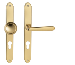 Klika na dveře NI - ALT WIEN Štít OLV - Mosaz leštěná lakovaná