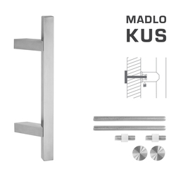 Madlo na dveře FT - MADLO kód K31Z 25x25 mm UN ks BN - Broušená nerez