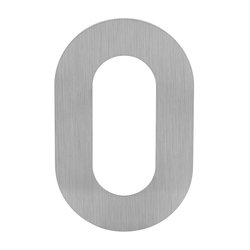 LR - Domovní číslice "0" - 120 mm - nalepovací BN - Broušená nerez