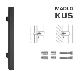Madlo na dveře FT - MADLO kód K31 25x25 mm SP ks BS - Černá matná