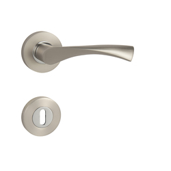 Klika na dveře MP - SPIRIT - R NP/OC - Nikl perla / chrom lesklý