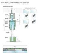 SC - POSUVNÝ SYSTÉM SERIES 100 SILENT GLASS S 100 KG SP s krytem na profil BS - Černá matná