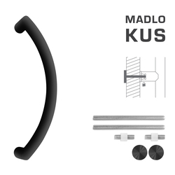 Madlo na dveře FT - MADLO kód K39 Ø 32 mm UN ks BS - Černá matná
