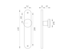 GI - Štít s koulí - S / 7071 F9 - Nerez elox