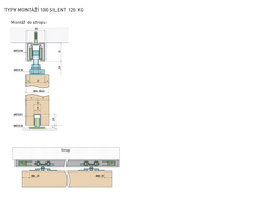 SC - POSUVNÝ SYSTÉM SERIES 100 SILENT 120 KG STM - Stříbrná matná
