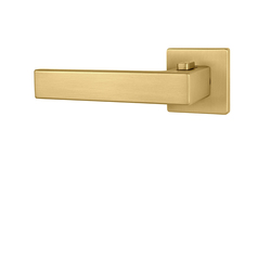 Klika na dveře TI - SQUARE - HR 4275Q 7S s uzamykáním OLM - Zlatá matná (208)