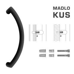 Madlo na dveře FT - MADLO kód K39 Ø 32 mm SP ks BS - Černá matná