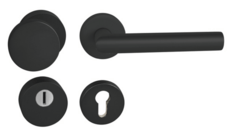 Bezpečnostní kování TI - CUBO/FAVORIT - R BS - Černá matná (153)