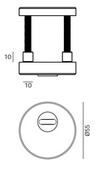 JNF - BEZPEČNOSTNÍ ROZETA - R PLUS IN.04.39.S BN - Broušená nerez