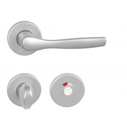 Klika na dveře BA - LUXOR - R F1 - Stříbrný elox