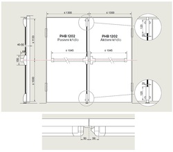 DK - PANIKOVÉ KOVÁNÍ PHB 1102/1202 - 3-bodové zajištění D2/1H-1D-1B BN - Broušená nerez