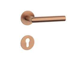 Klika na dveře SH - OVAL - R 1750 3SM CUM PVD - Měď matná PVD