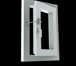 PD - Lankový zámek na okno s uzamykáním STM - Stříbrná (RAL9006)