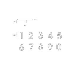 JNF - Domovní číslice &quot;0&quot; IN.34.003.PF - 100 mm BN - Broušená nerez