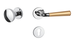 Klika na dveře ASM - MARIGOLD 2 - R 7S OC/OLS - Chrom lesklý / mosaz broušená