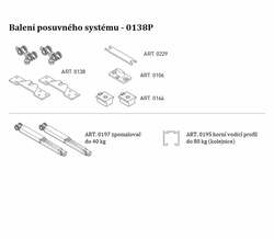 SC - POSUVNÝ SYSTÉM SERIES 100 SILENT S 40 KG SP s oboustranným krytem na profil BS - Černá matná