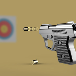 MTM973 MTM - KLÍČENKA - Pistol černá 