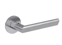 Klika na dveře GK - TRI 134 PIATTA S - R - S2L s uzamykáním BN - Broušená nerez (71)