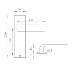 Klika na dveře TI - CINTO - 3022S CP - Chrom perla (18)