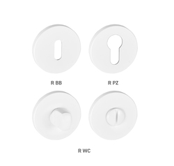 Rozeta ke klice MP - ROZETA - R S6 WS - Bílá matná