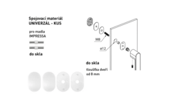 Spojovací materiál pro madlo MPK - IMPRESSA Spojovací materiál UNIVERZÁL pro MADLO ks WS - Bílá matná