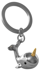 MTM122-01 MTM - KLÍČENKA - Velryba se zlatým rohem 