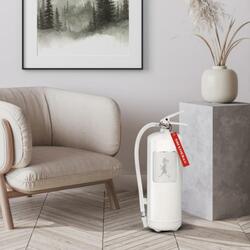 SN - HASICÍ PŘÍSTROJ 6 KG Bílá lesklá / stříbrný lesklý emblém