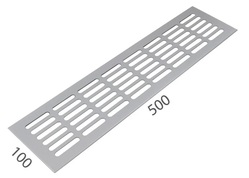 SRL - ALFA větrací mřížka šířka 100 x 500 mm F1 - Stříbrný elox