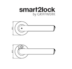 Klika na dveře GK - CRYSTAL PIATTA S - S2L s uzamykáním BN - Broušená nerez (71)