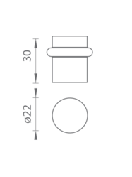 TI - Zarážka dveří oválná 2199 BN - Broušená nerez (16)