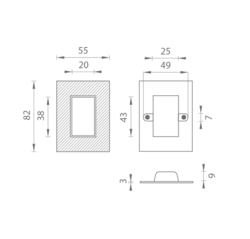 TI - Mušle na posuvné dveře - 2649 NP - Nikl perla (142)