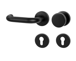 Klika na dveře MP - COSLAN - R BS - Černá matná