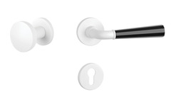 Klika na dveře ASM - MARIGOLD 3 - R 7S WS/BS/WS - Bílá matná / černá matná / bílá matná