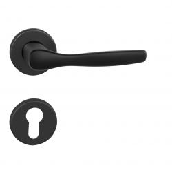 Klika na dveře BA - LUXOR - R BS - Černá matná