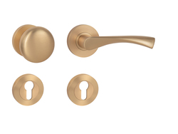 Klika na dveře MP - SPIRIT - R OLS - Mosaz broušená