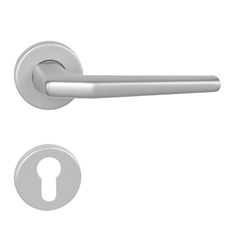 Klika na dveře BA - LUCIA - R F1 - Stříbrný elox