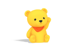 DHINK436-01 DHK - Silikonová noční lampička - Žlutý medvídek 