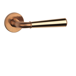 Klika na dveře ASM - MARIGOLD 3 - R 7S CUM/OLV/CUM - Měď matná / mosaz leštěná lakovaná / měď matná