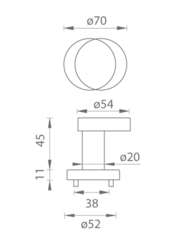 TI - Koule VYOSENÁ - R 2273 BN - Broušená nerez (16)