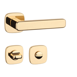 Klika na dveře AS - IXIA - QR 7S OLV - Mosaz leštěná lakovaná