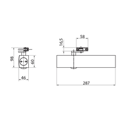GZ - TS 4000 ramínkový samozavírač Černá