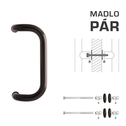 Madlo na dveře WA - MADLO M2 WA/A-DHP pár Hnědošedá (RAL 8019)