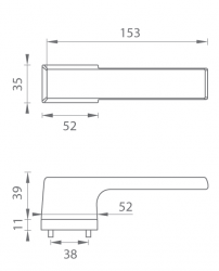 Klika na dveře TI - MELODY Vario - RT 3089RT CP - Chrom perla (18)