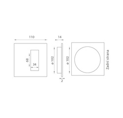 JNF - Zapuštěná mušle IN.16.224.110 BN - Broušená nerez