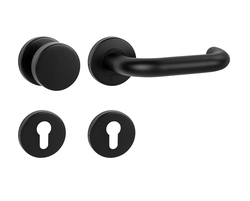 Klika na dveře MP - COSLAN - R BS - Černá matná