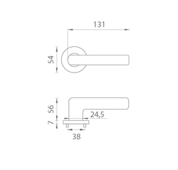 Klika na dveře AT - KALMIA - R 7S T - Titan