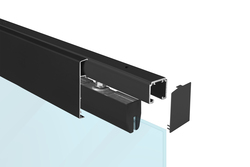 SC - POSUVNÝ SYSTÉM SERIES 100 SILENT GLASS 80 KG s krytem na profil BS - Černá matná