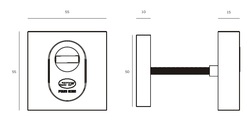 Přídavná bezpečnostní rozeta JNF - ROZETA OCHRANNÁ - HR PLUS IN.04.30.S BN - Broušená nerez