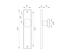 GI - Štít s koulí - TB / 7071 F9 - Nerez elox