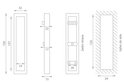 PR - Mušle na sklo bez otvoru 1158Z CP - Chrom perla